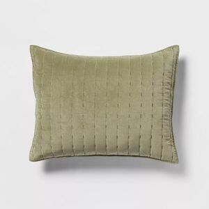 Olive Quilted Pillow